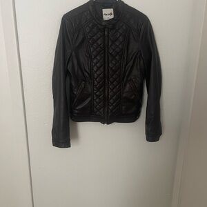 Miss Sixty Black Quilted Leather Jacket